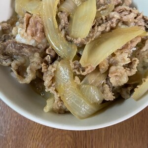 タマネギたっぷりツユだく牛丼❗️